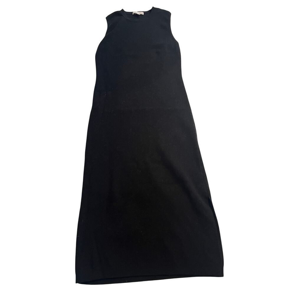 M1-6 MINNIE ROSE Women'd Midi Dress Slit Black Size M